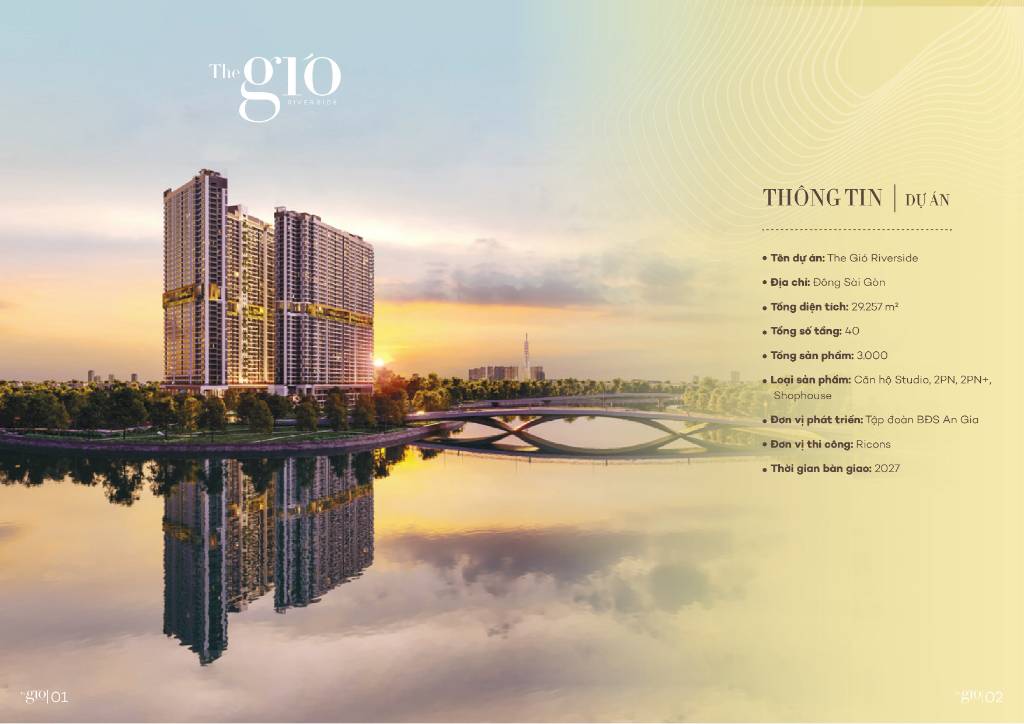 Căn hộ The Gió Riverside Booking căn đẹp view sông suất nội bộ của chủ đầu tư